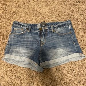 blue jean shorts